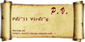 Páll Virág névjegykártya